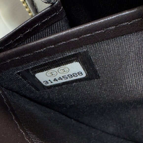 SOLD CHANEL 19 Quilted Lambskin Matelasse Long Zip Around Dark Brown Wallet - Picture 15 of 15